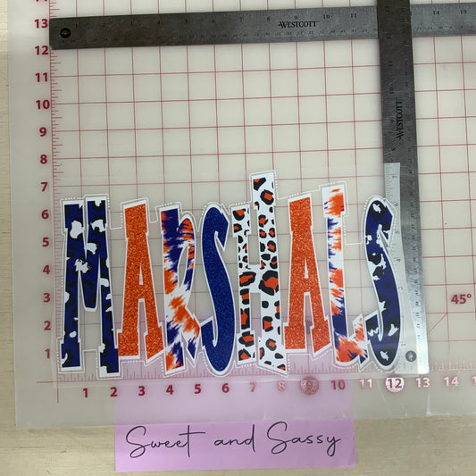 Marshals tie dye  DTF Transfer