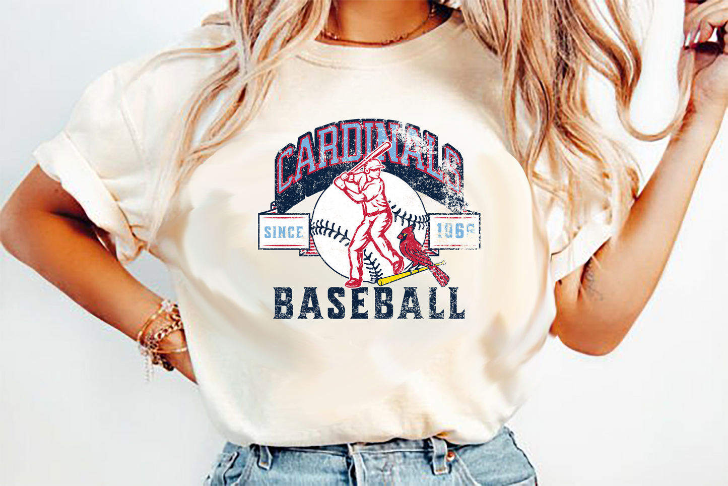 Cardinals Baseball Retro DTF Transfer Design