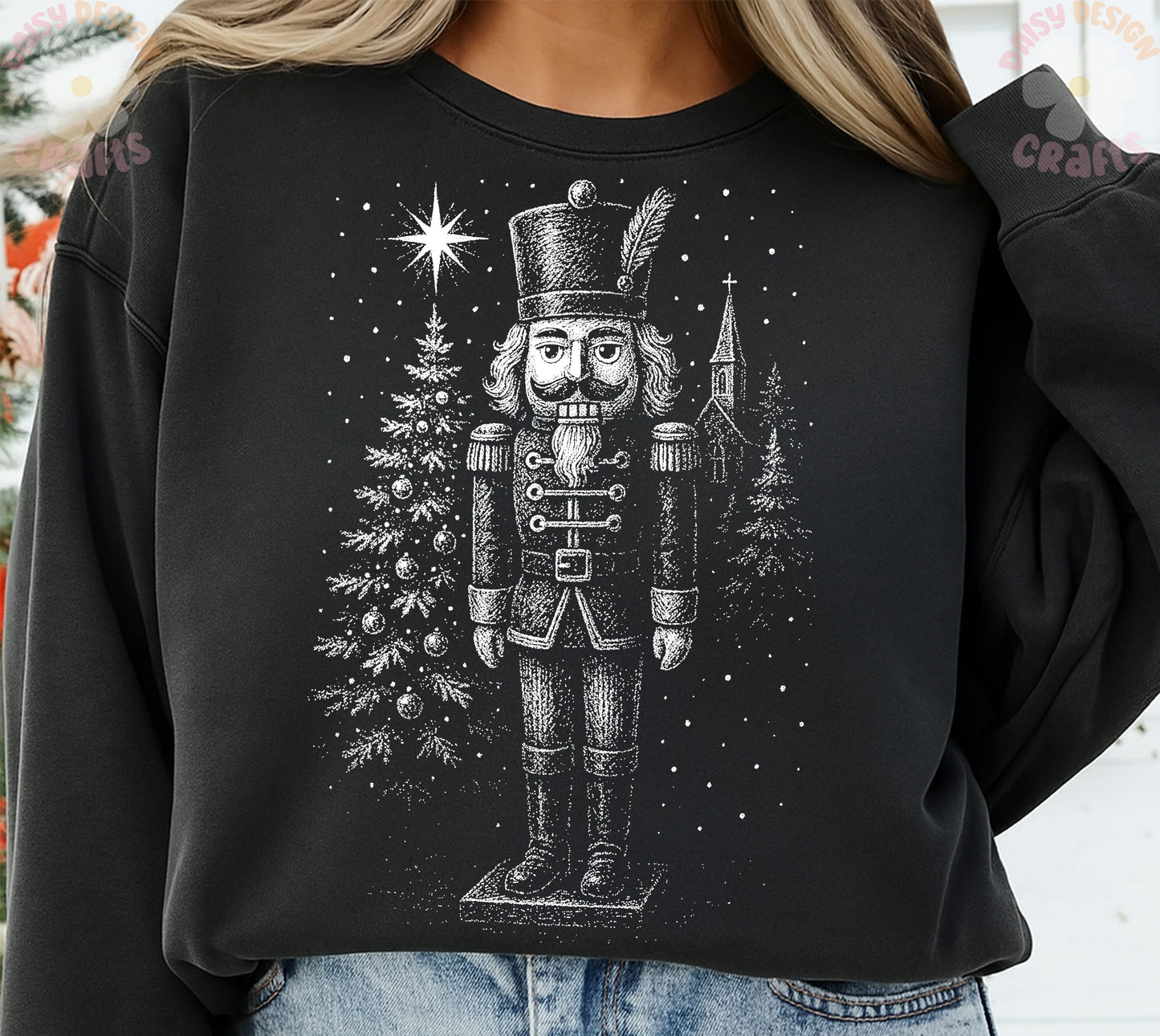 Christmas Nutcracker halftone DTF Transfer Design