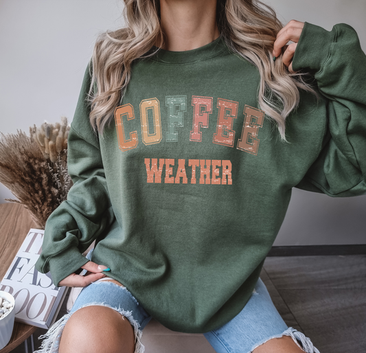 Coffee Weather DTF Transfer Design