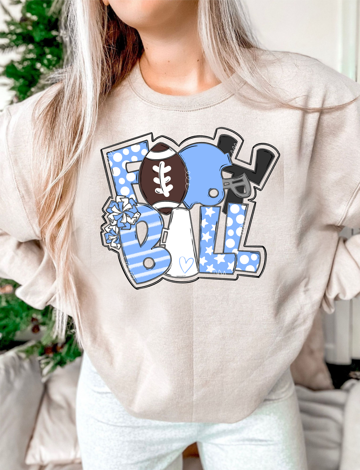 Football Word Art DTF Transfer Design Bev