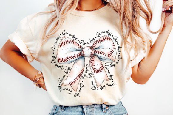 Coquette Baseball Game Day DTF Transfer Design CF