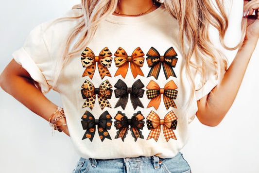 Coquette Halloween Bow DTF Transfer Design