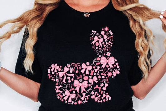 Coquette Bunny Bow DTF Transfer Design