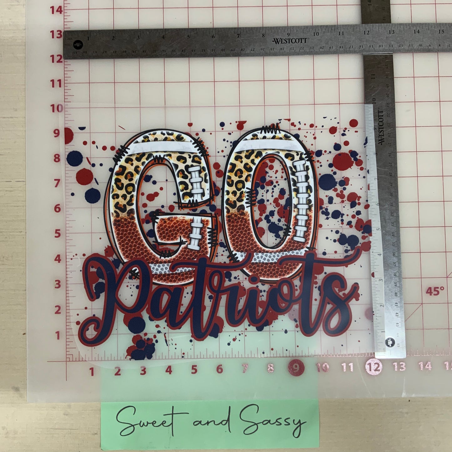 GO Patriots DTF Transfer Design