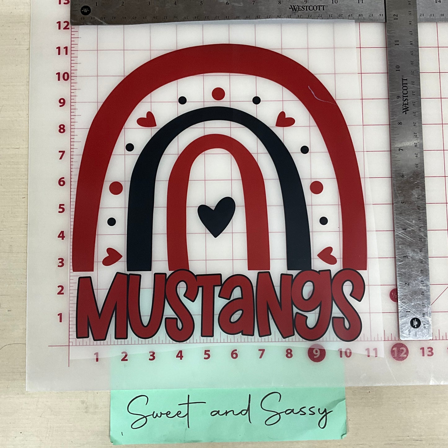 School Mascot Rainbow DTF Transfer Design