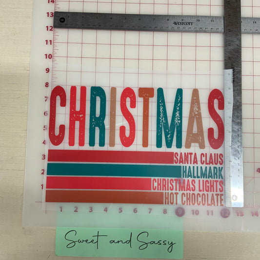 CHRISTMAS stripes DTF Transfer Design