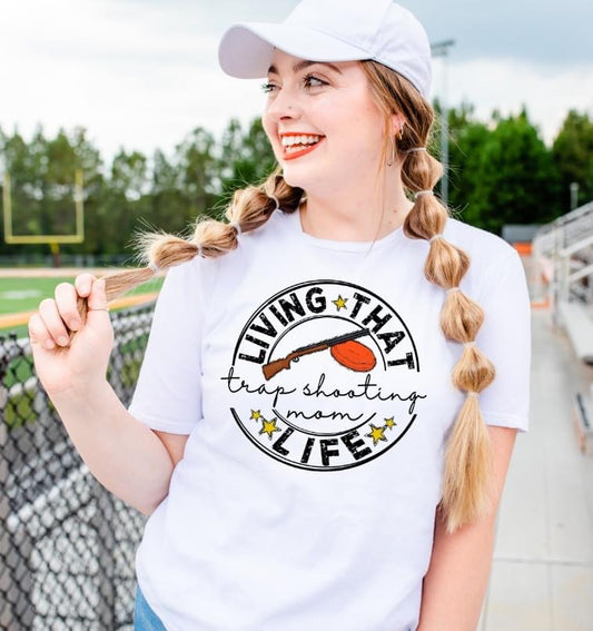 Living that trap shooting mom life DTF Transfer Design