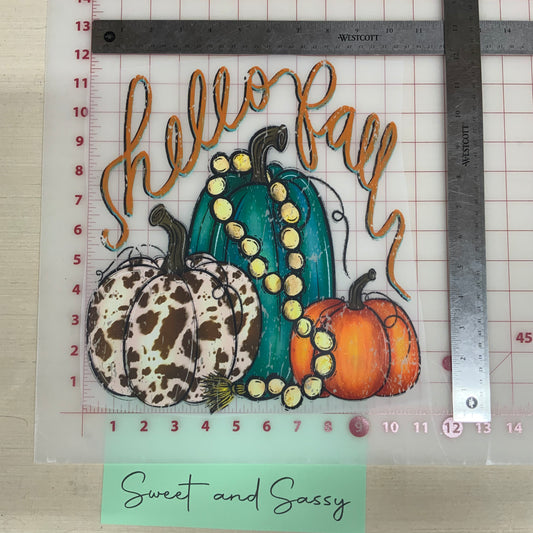 Hello Fall DTF Transfer Design