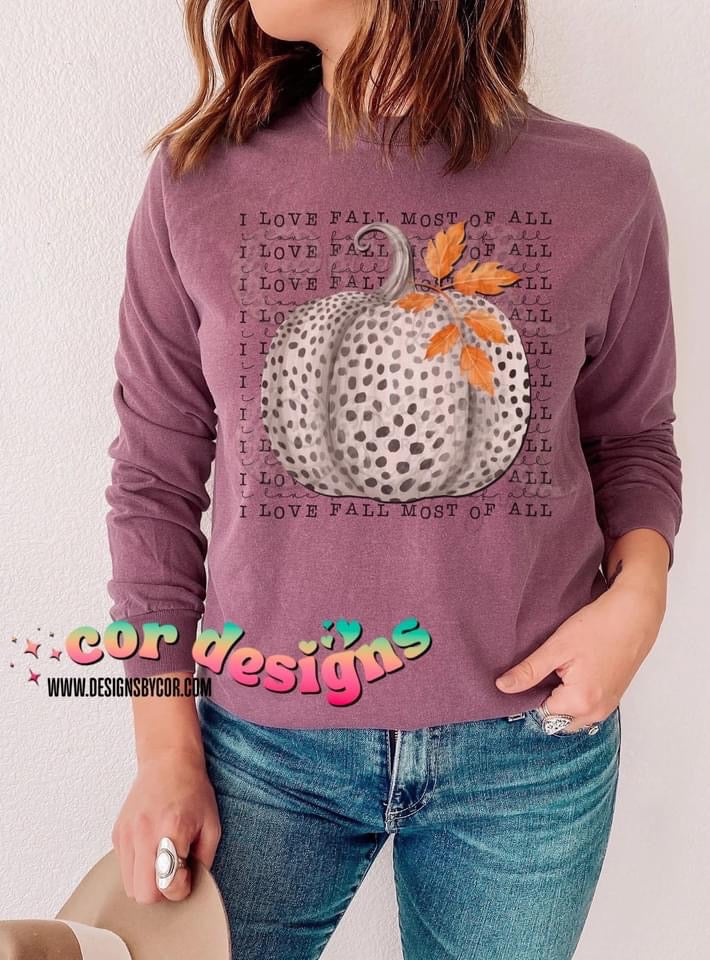 Leopard Pumpkin With Leaves DTF Transfer Design