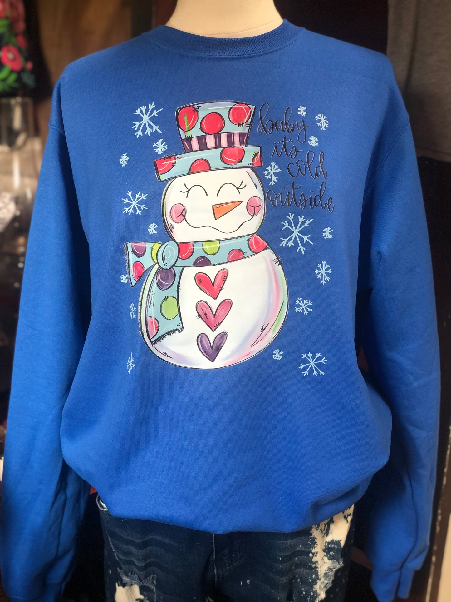 Snowman Hearts, Baby it’s Cold Outside DTF Transfer Design