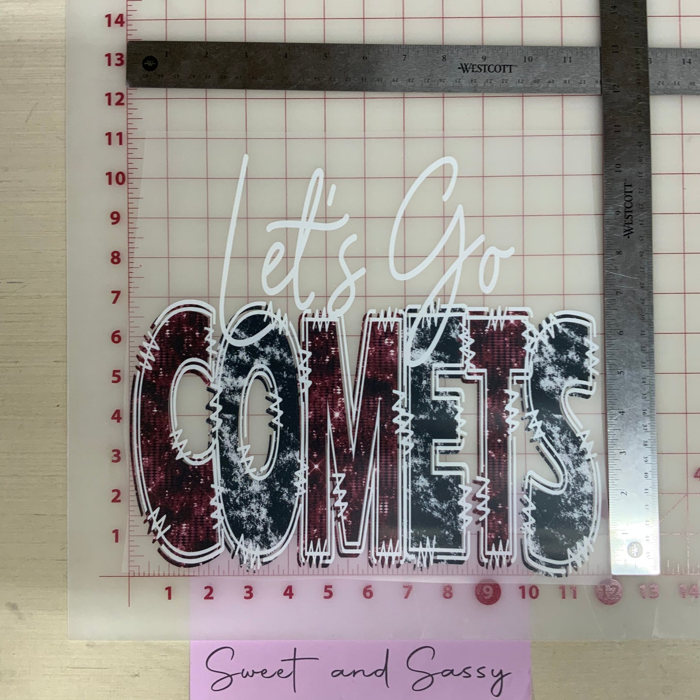 Let’s Go Comets DTF Transfer