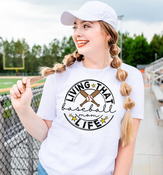 Living that baseball mom life DTF Transfer Design