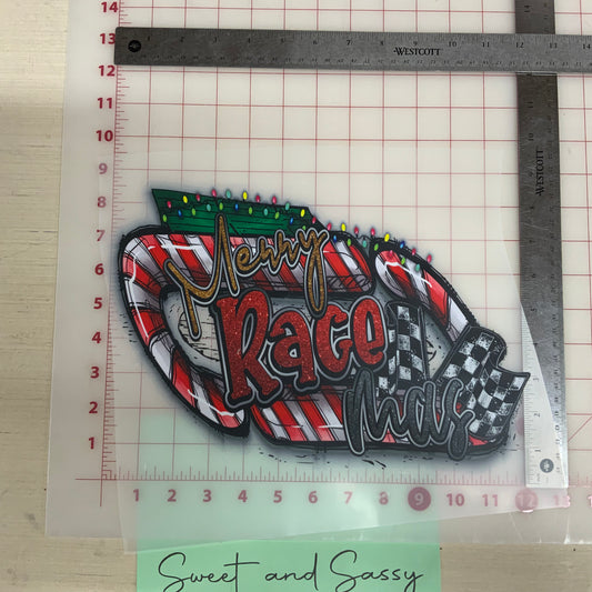 Merry Race-Mas DTF Transfer Design