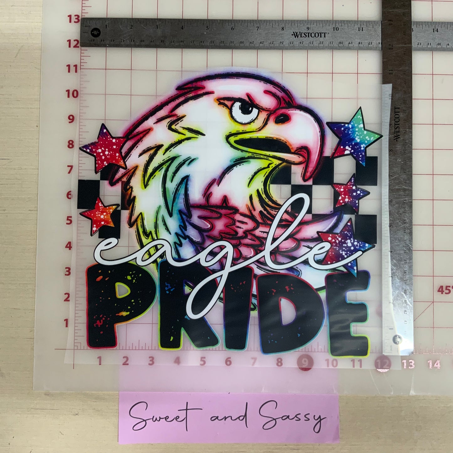 Multi color Eagle Pride DTF Transfer