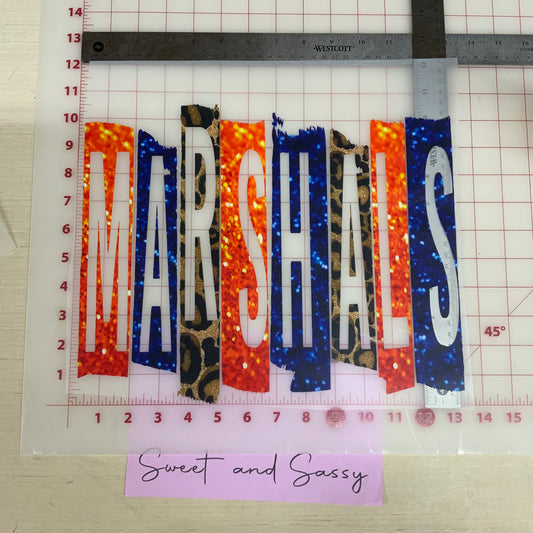 Marshals glitter DTF Transfer