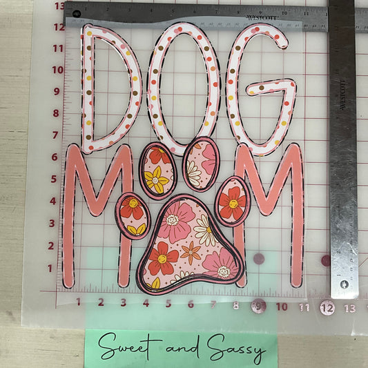 Dog Mom Floral DTF Direct To Film ๐ ๐ Transfer