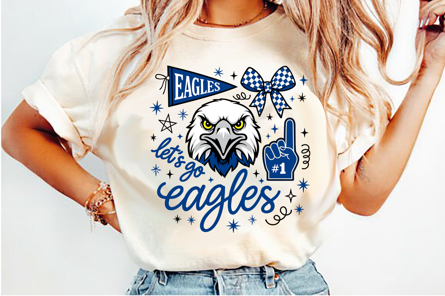 Eagles let's Go DTF Transfer Design