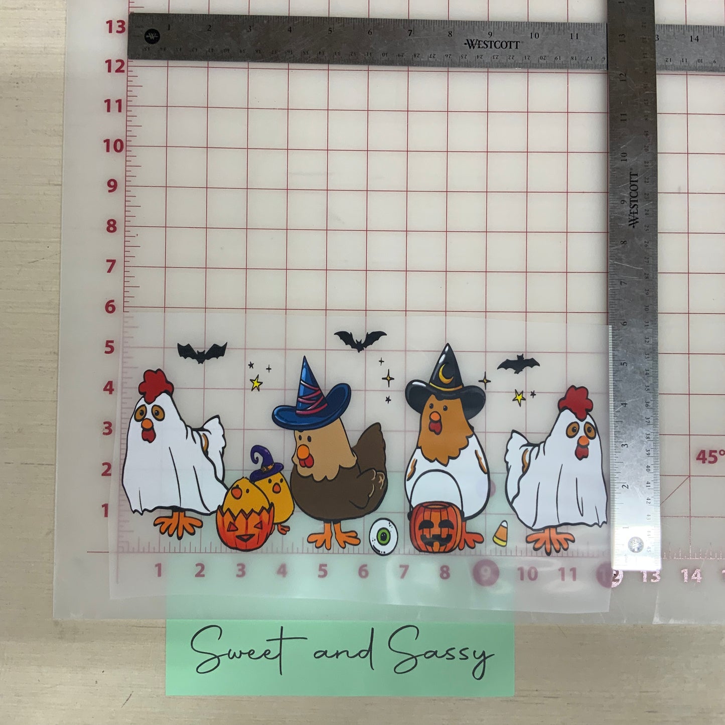 Halloween chickens DTF Transfer Design