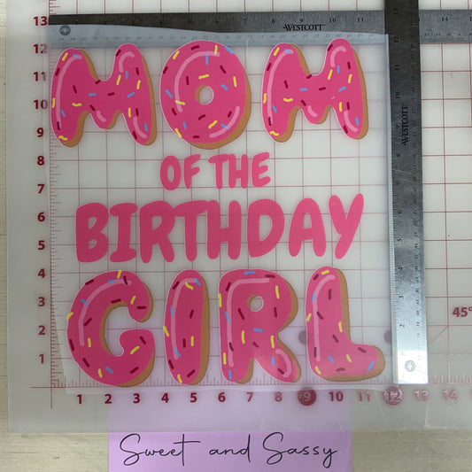 Mom of the Birthday Girl DTF Transfer Design
