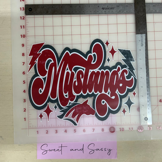 Mustangs Preppy DTF Transfer