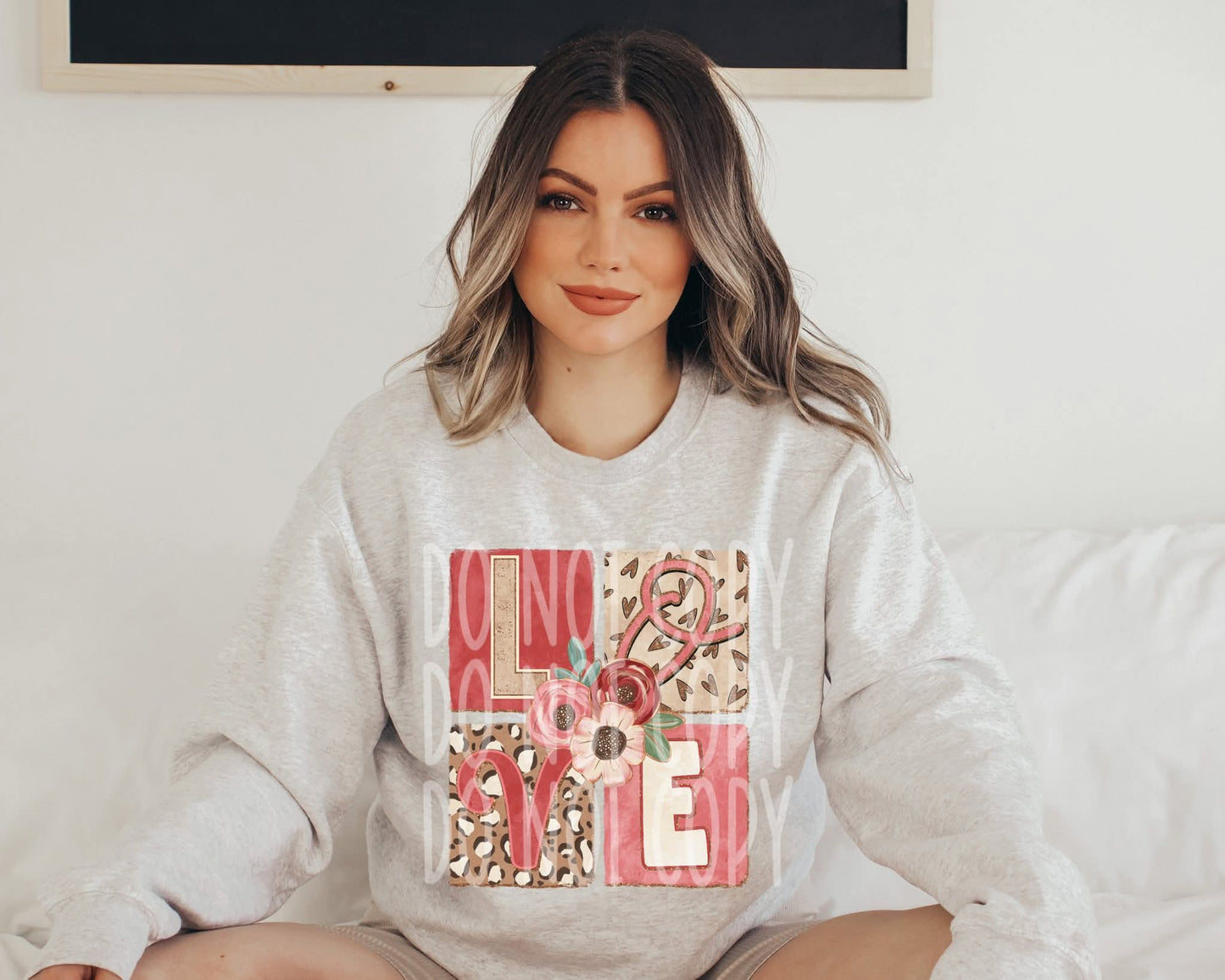 Love Floral DTF Transfer Design