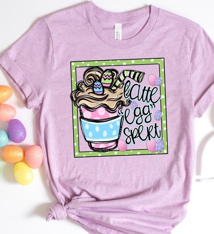 Latte Egg-spert DTF Transfer Design