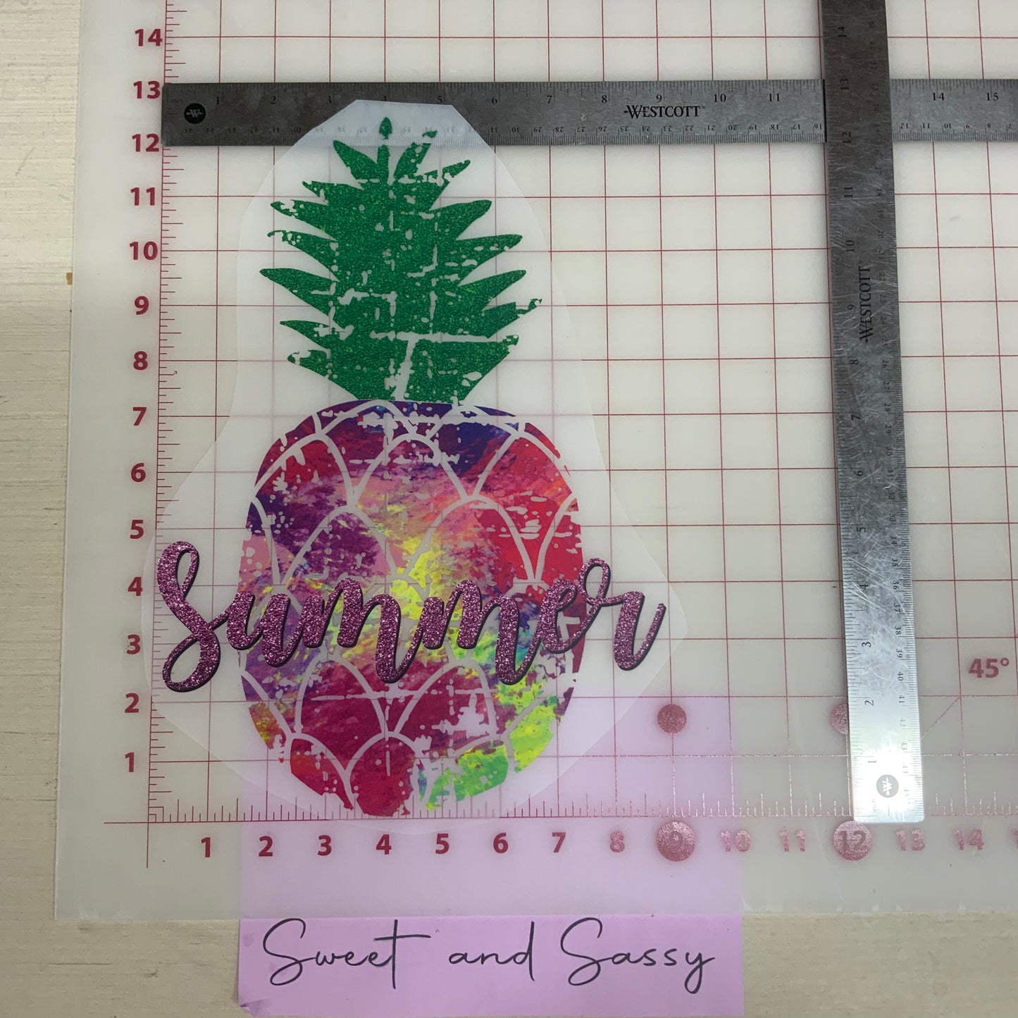 Summer pineapple DTF Transfer Design