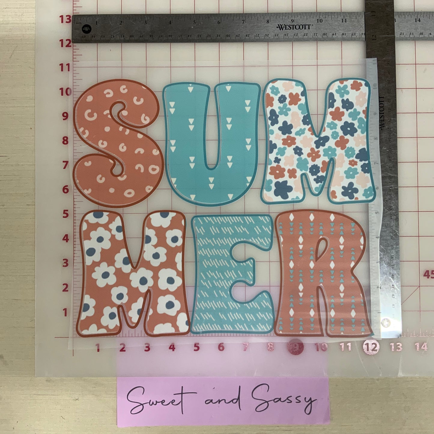 Summer muted colors DTF Transfer Design