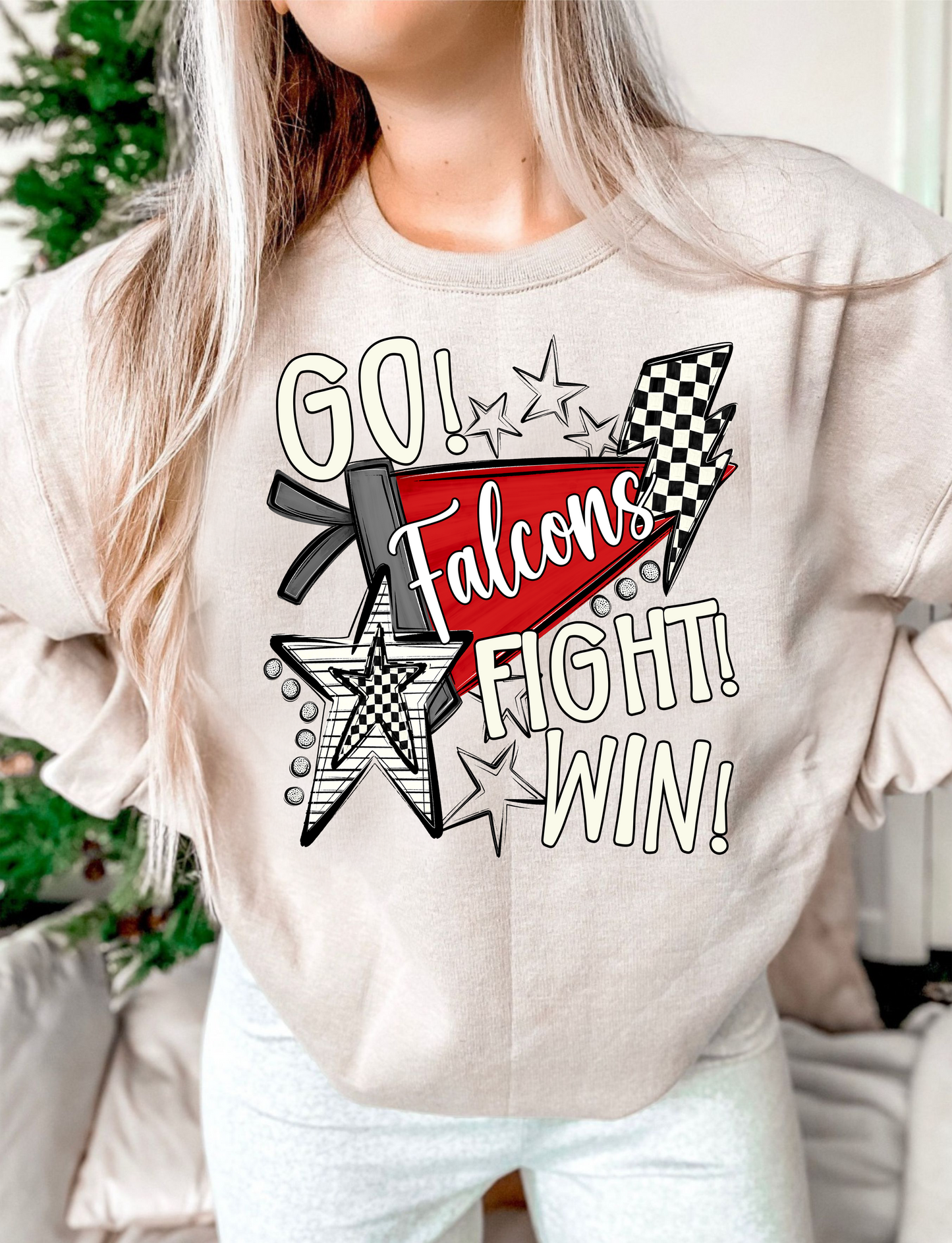 Go Fight Win Mascots DTF Transfer Design
