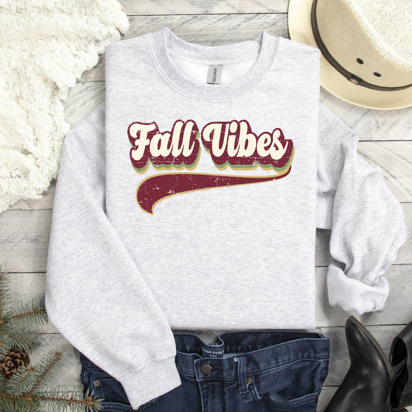 Fall Vibes Underlined DTF Transfer Design