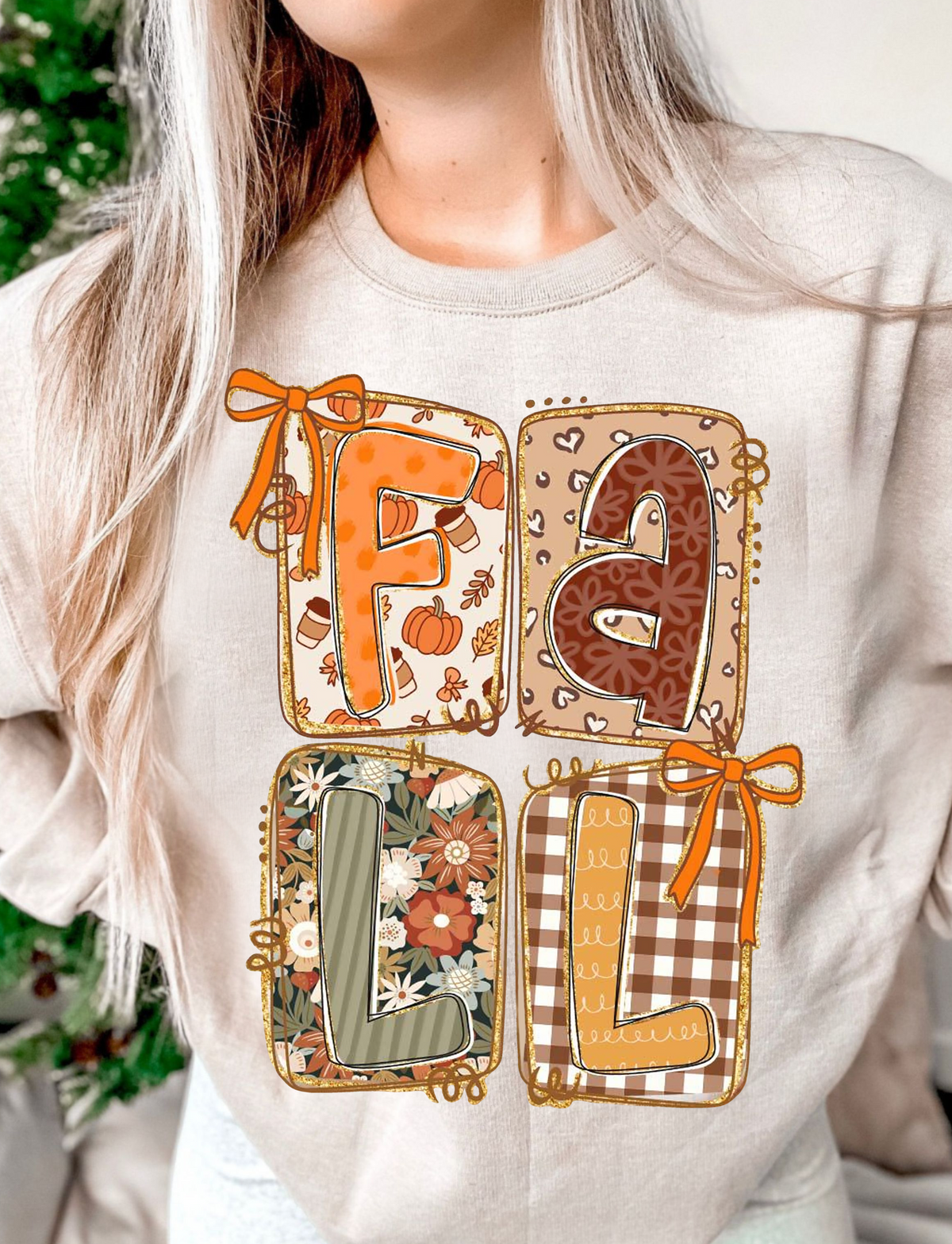 Fall stacked postage stamps DTF Transfer Design