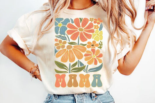 Floral Mama Boho DTF Transfer Design CF