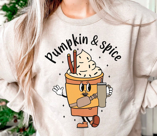 Pumpkin & Spice purse and cup DTF Transfer Design