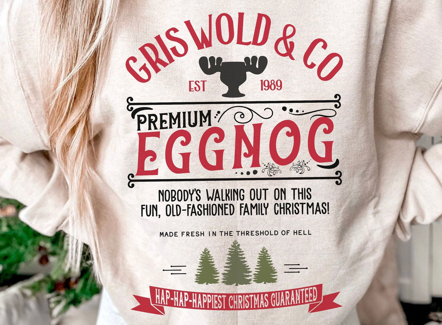 Griswold & Co Eggnog DTF Transfer Design