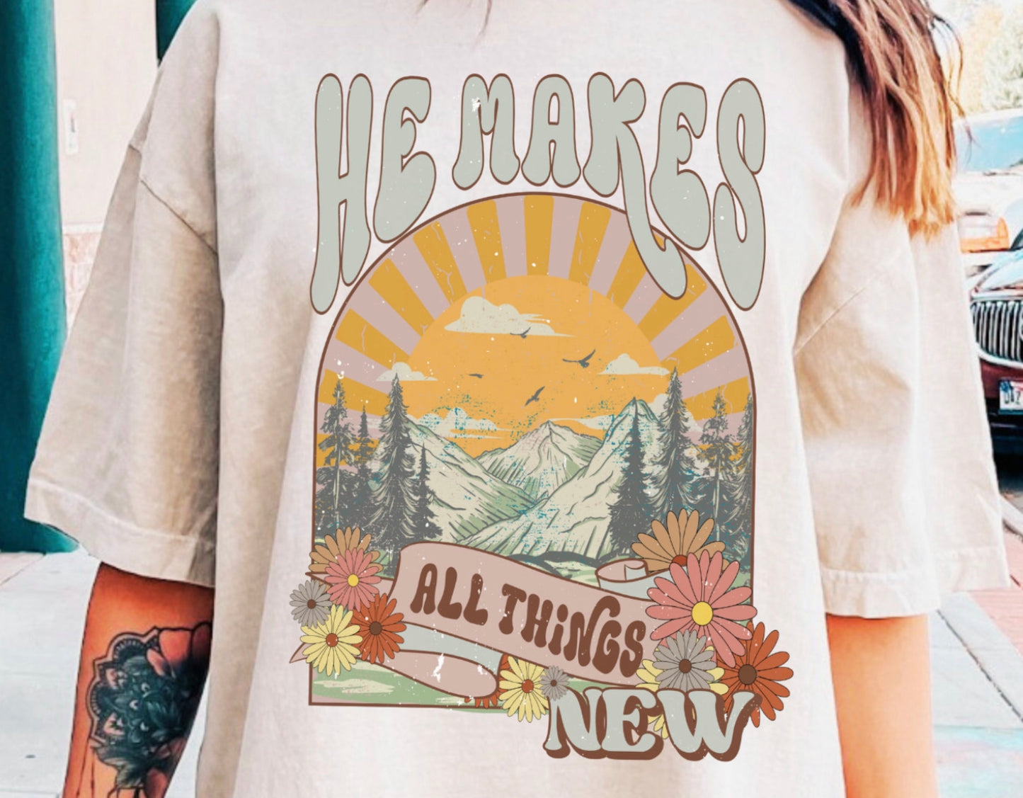 He makes all things New DTF Transfer Design