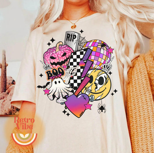 Retro Halloween DTF Transfer Design