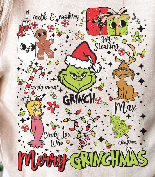 Merry Grinchmas all the things DTF Transfer Design
