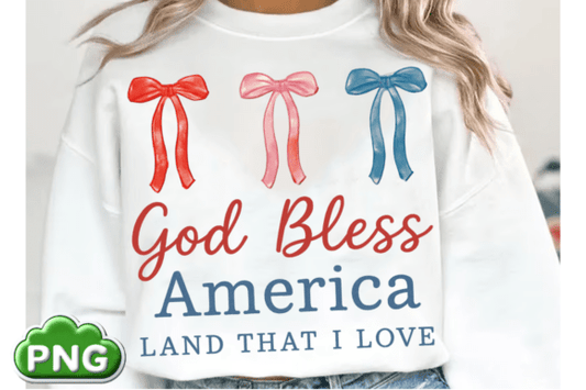 God Bless America Land that I love DTF Transfer Design