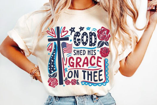 God shed his grace on thee boho DTF Transfer Design