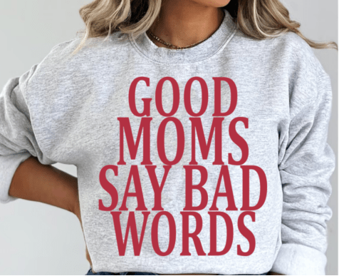 Good Moms say Bad Words red DTF Transfer Design