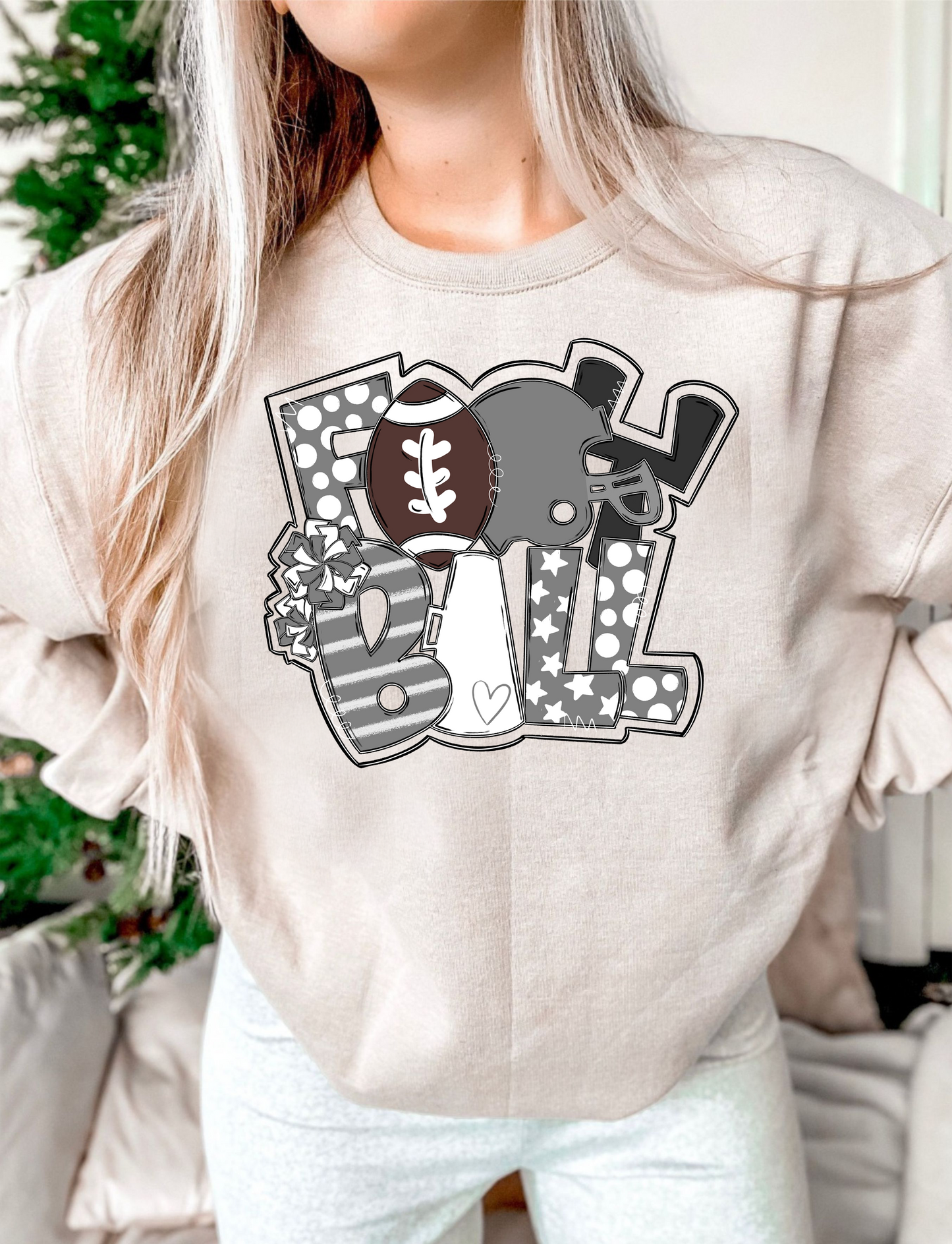 Football Word Art DTF Transfer Design Bev