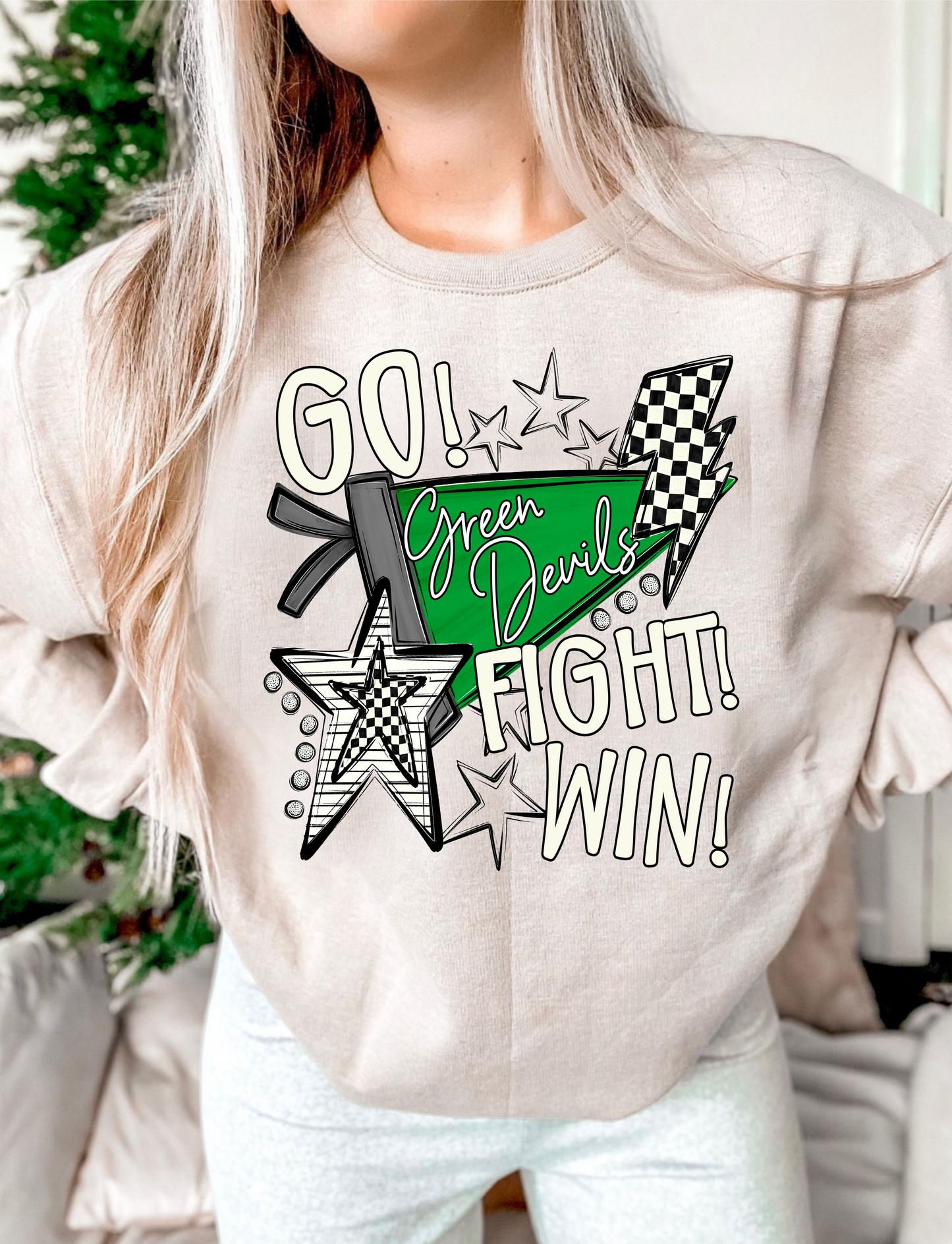 Go Fight Win Mascots DTF Transfer Design