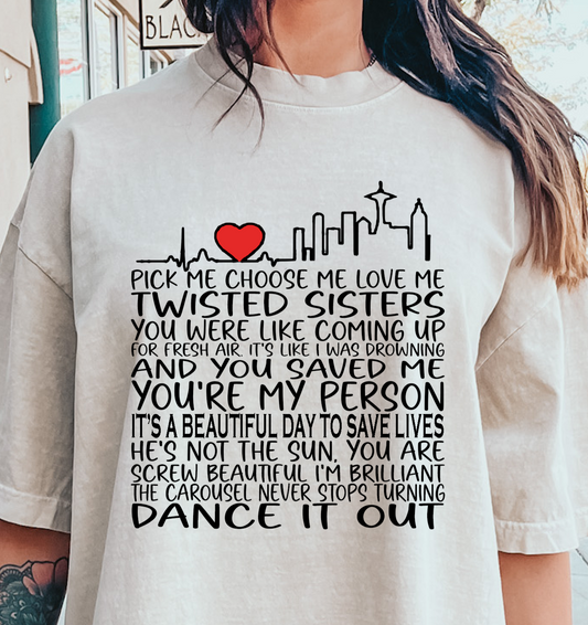 Grey’s Quotes DTF Transfer Design