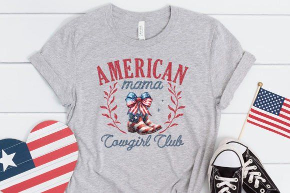 American Mama Cowgirl Club DTF Transfer Design