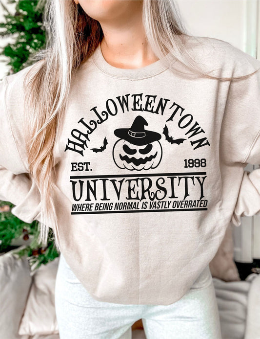 Halloween Town University Normal is Overrated DTF Transfer Design