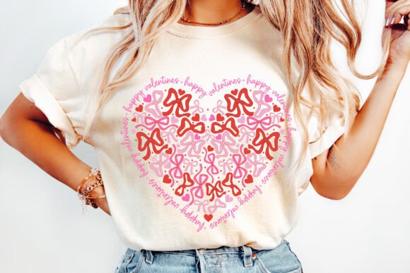 Happy Valentines Heart DTF Transfer Design CF