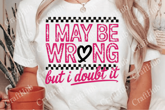 I may be WRONG but I doubt it checkered Pink DTF Transfer Design CF