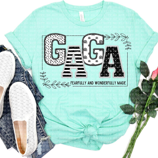 Gaga Fearfully and Wonderfully Made DTF Transfer Design