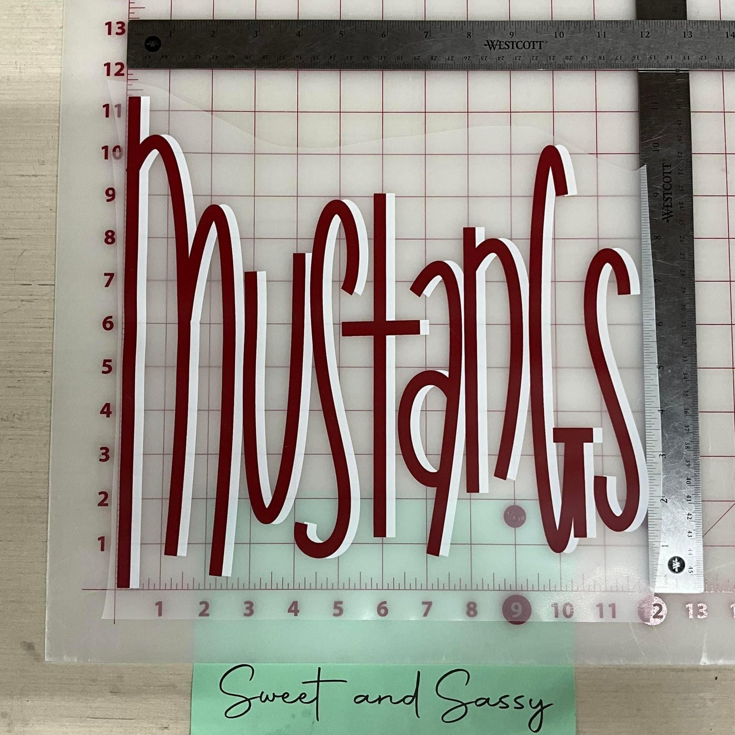 Mustangs Skinny Font DTF Transfer Design